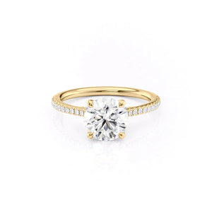 The Pave Claire Set With A 1.5 Carat Round Lab Diamond