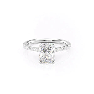 The Pave Claire Set With A 3 Carat Radiant Lab Diamond