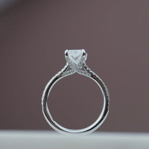 The Pave Claire Set With A 3 Carat Radiant Lab Diamond