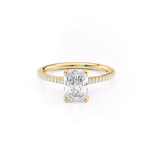 The Pave Claire Set With A 3.5 Carat Radiant Moissanite