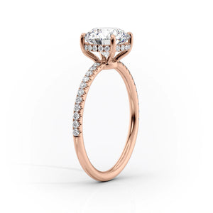 The Low Profile Kamellie Set With A 3.5 Carat Cushion Moissanite