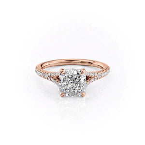 The Jade Set With A 2 Carat Cushion Lab Diamond