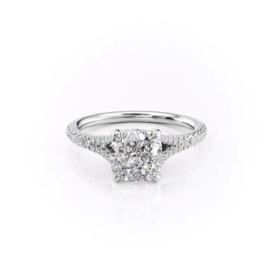 The Jade Set With A 1 Carat Cushion Lab Diamond