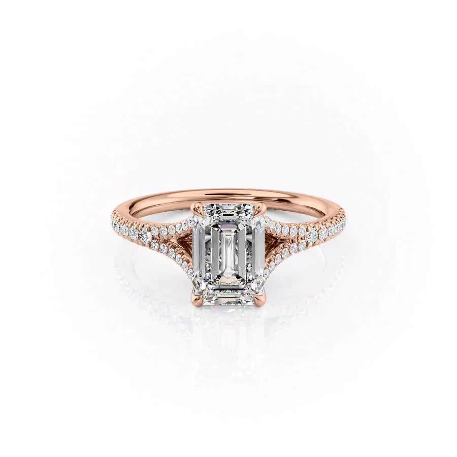 The Jade Set With A 1.5 Carat Emerald Moissanite