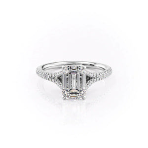 The Jade Set With A 3 Carat Emerald Moissanite