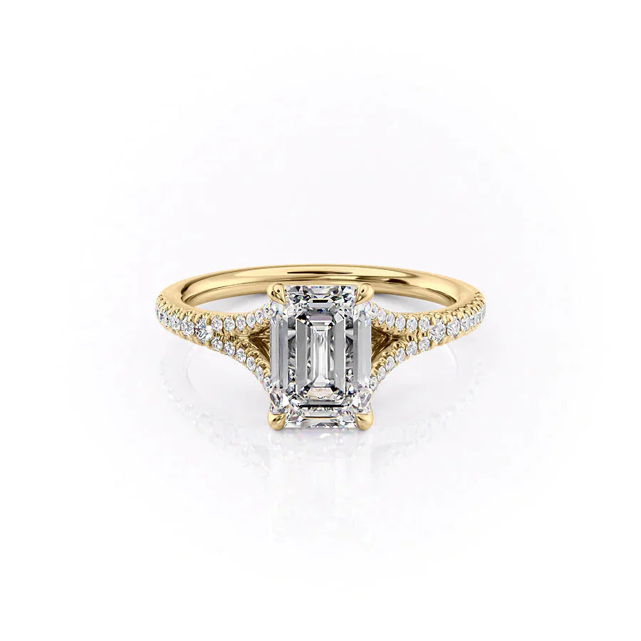 The Jade Set With A 1.5 Carat Emerald Moissanite