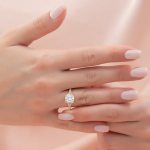 The Jade Set With A 1.5 Carat Cushion Lab Diamond