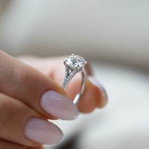 The Jade Set With A 2 Carat Round Lab Diamond