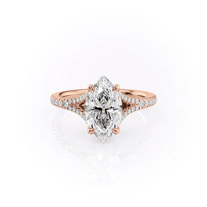 The Jade Set With A 1 Carat Marquise Moissanite
