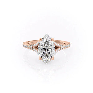 The Jade Set With A 2 Carat Marquise Lab Diamond