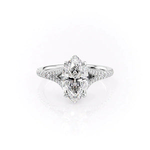 The Jade Set With A 1 Carat Marquise Lab Diamond