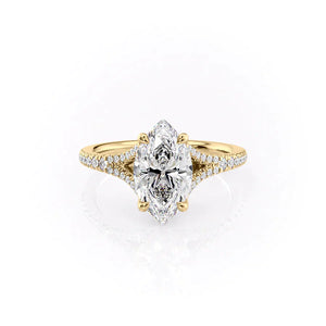 The Jade Set With A 2.5 Carat Marquise Lab Diamond