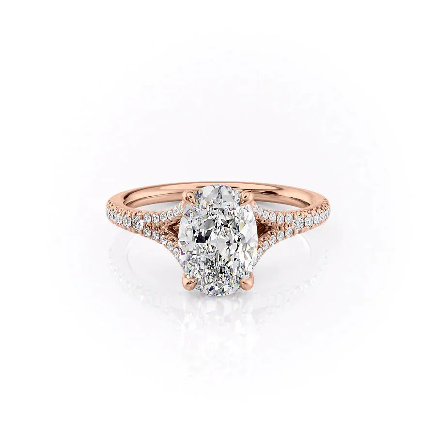The Jade Set With A 2 Carat Oval Lab Diamond