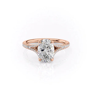 The Jade Set With A 4.5 Carat Oval Moissanite