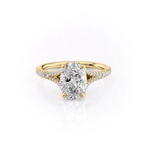 The Jade Set With A 1.5 Carat Oval Lab Diamond