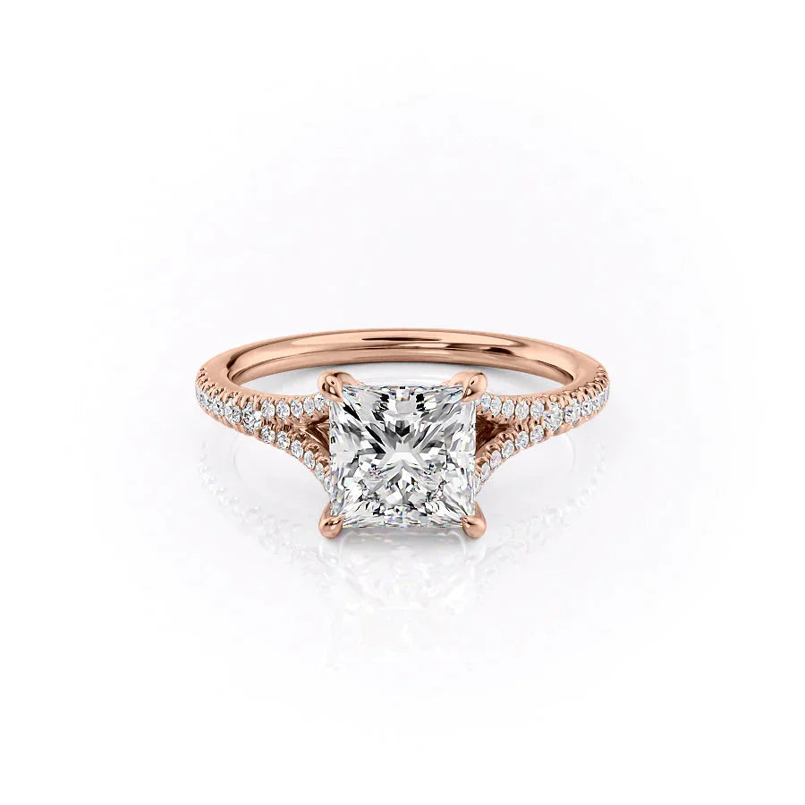 The Jade Set With A 4 Carat Princess Moissanite