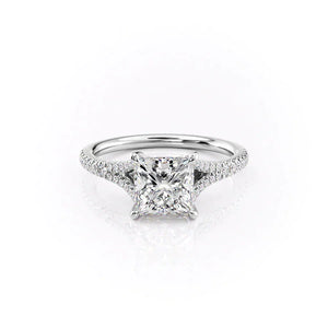 The Jade Set With A 3 Carat Princess Lab Diamond