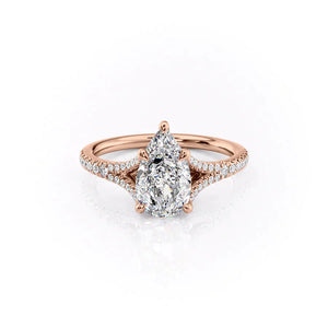 The Jade Set With A 2.5 Carat Pear Lab Diamond