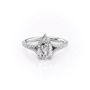 The Jade Set With A 4.5 Carat Pear Moissanite
