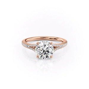 The Jade Set With A 1 Carat Round Moissanite