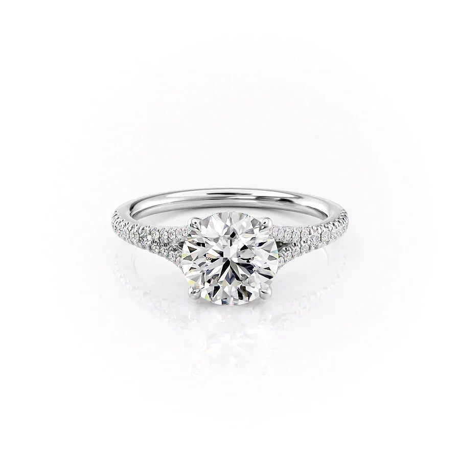 The Jade Set With A Round Moissanite