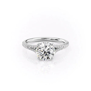 The Jade Set With A 2.5 Carat Round Lab Diamond