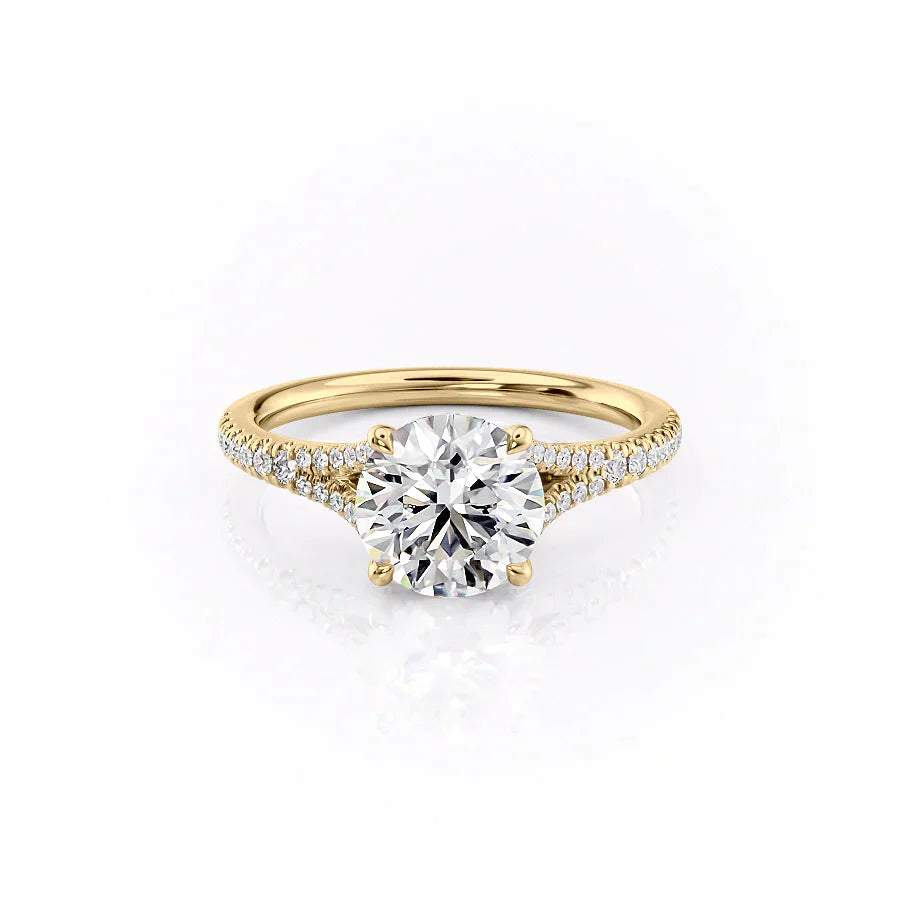 The Jade Set With A 2.5 Carat Round Lab Diamond