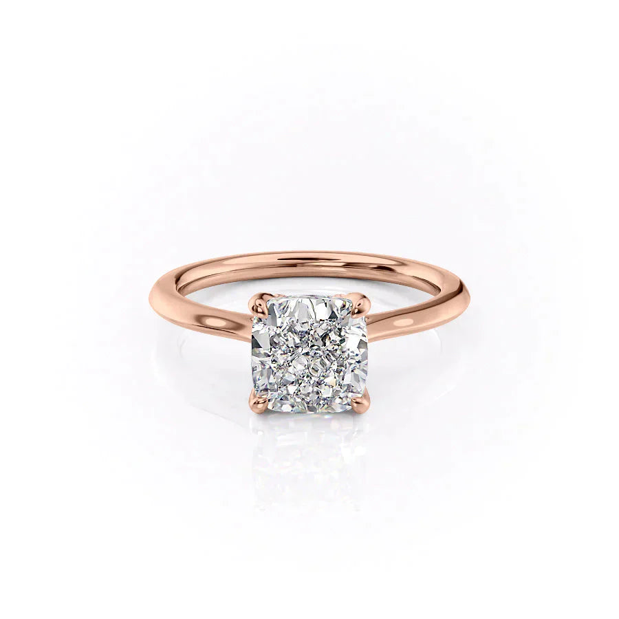 The Madison Set With A 2.5 Carat Cushion Moissanite