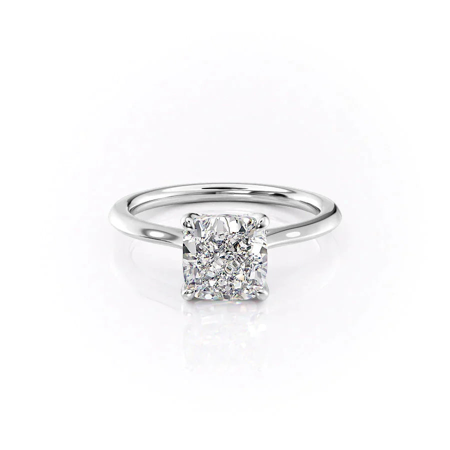 The Madison Set With A 2.5 Carat Cushion Moissanite