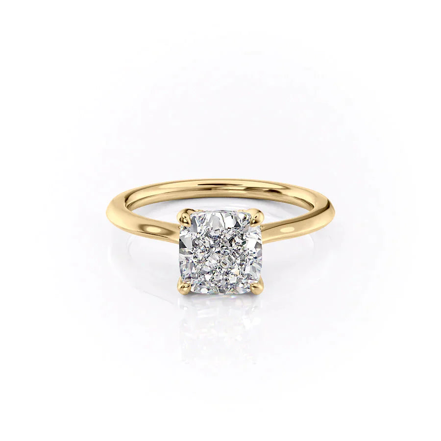 The Madison Set With A 1.5 Carat Cushion Moissanite