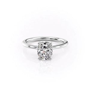 The Madison Set With A 2 Carat Elongated Cushion Lab Diamond