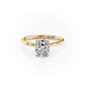 The Madison Set With A 1.5 Carat Elongated Cushion Moissanite