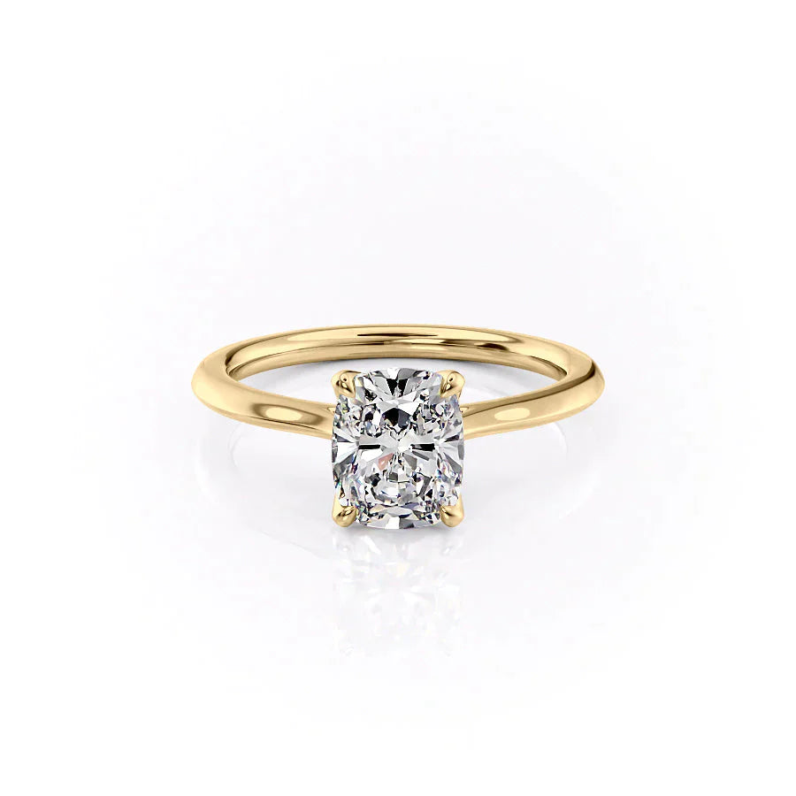 The Madison Set With A 1.5 Carat Elongated Cushion Lab Diamond