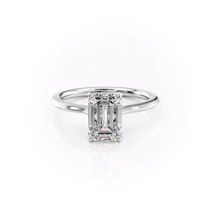 The Madison Set With A 3.5 Carat Emerald Moissanite