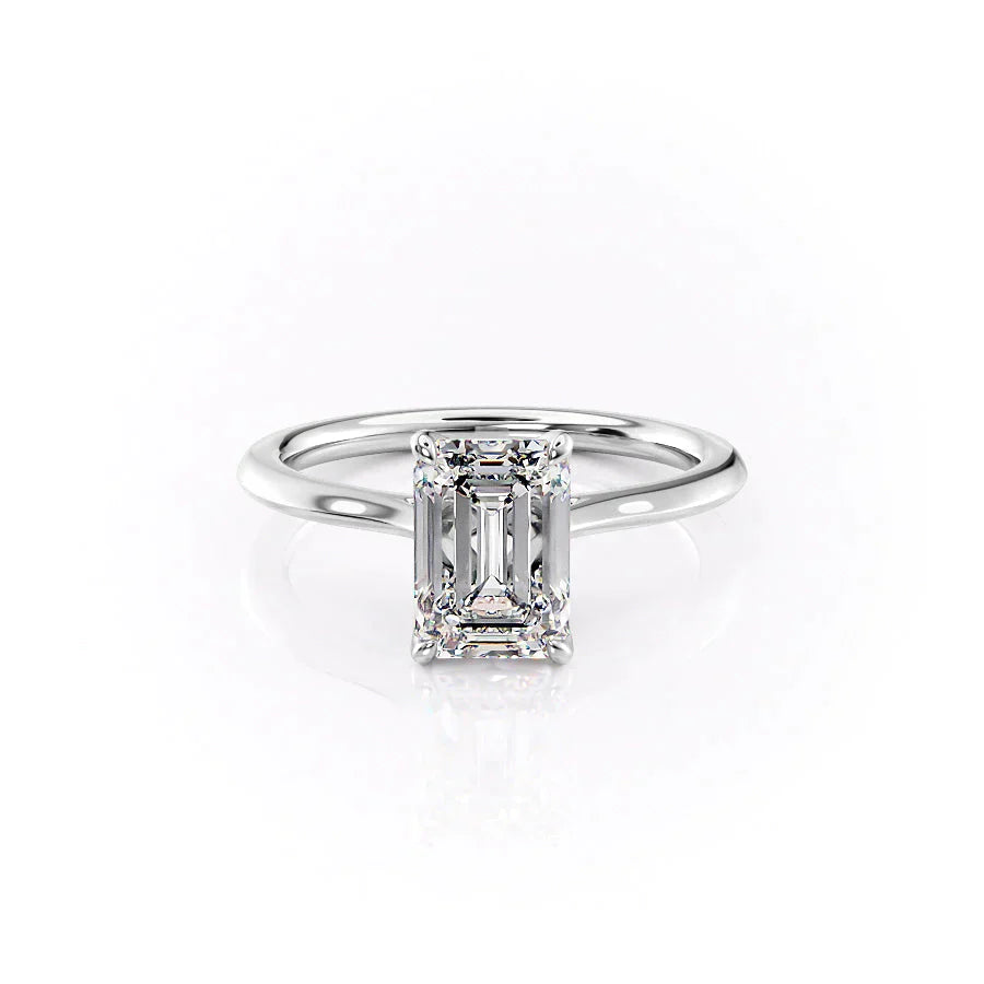 The Madison Set With A 3.5 Carat Emerald Moissanite