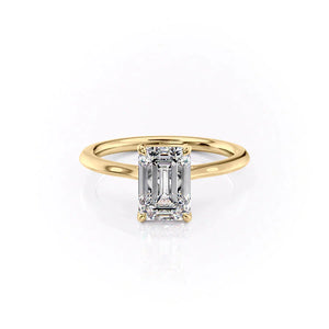 The Madison Set With A 4.5 Carat Emerald Moissanite