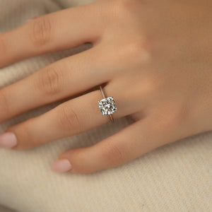 The Madison Set With A Cushion Moissanite