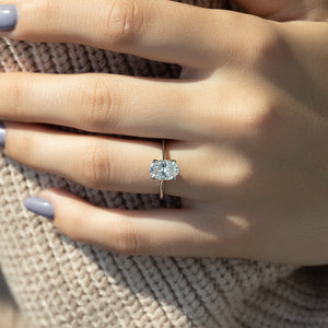 The Madison Set With A Oval Moissanite