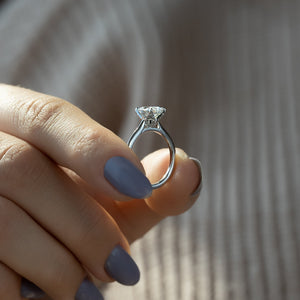 The Madison Set With A Oval Moissanite
