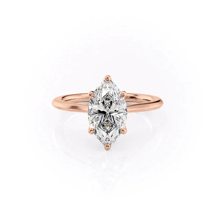 The Madison Set With A 2 Carat Marquise Lab Diamond