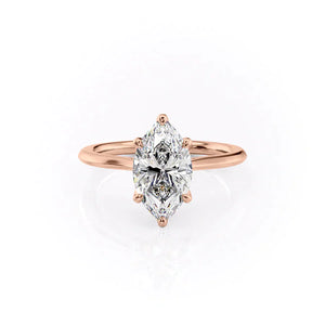 The Madison Set With A 1 Carat Marquise Lab Diamond