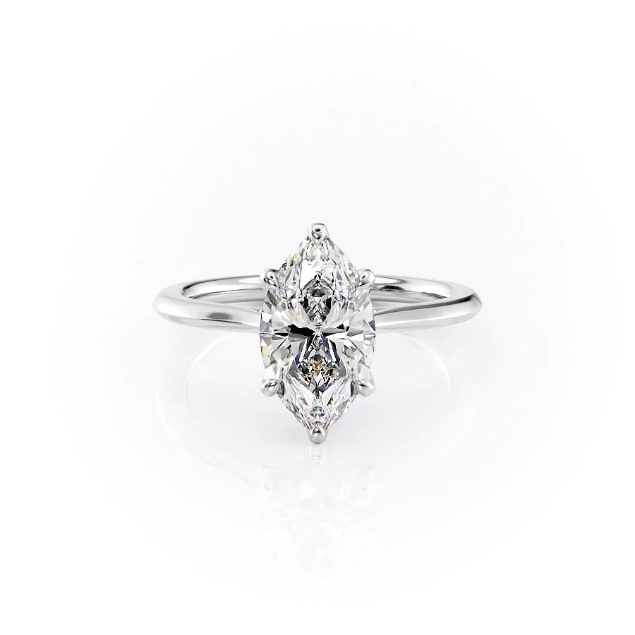 The Madison Set With A 4.5 Carat Marquise Moissanite