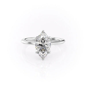 The Madison Set With A 4.5 Carat Marquise Moissanite