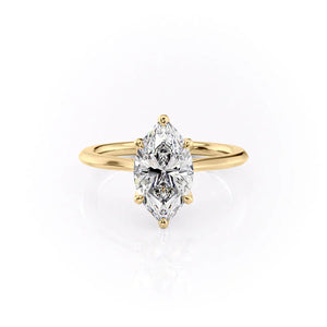 The Madison Set With A 3.5 Carat Marquise Moissanite