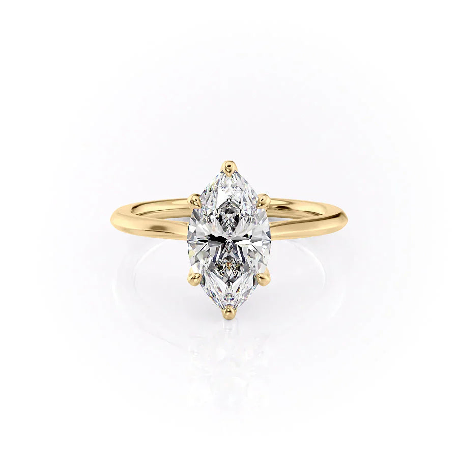 The Madison Set With A 3.5 Carat Marquise Moissanite