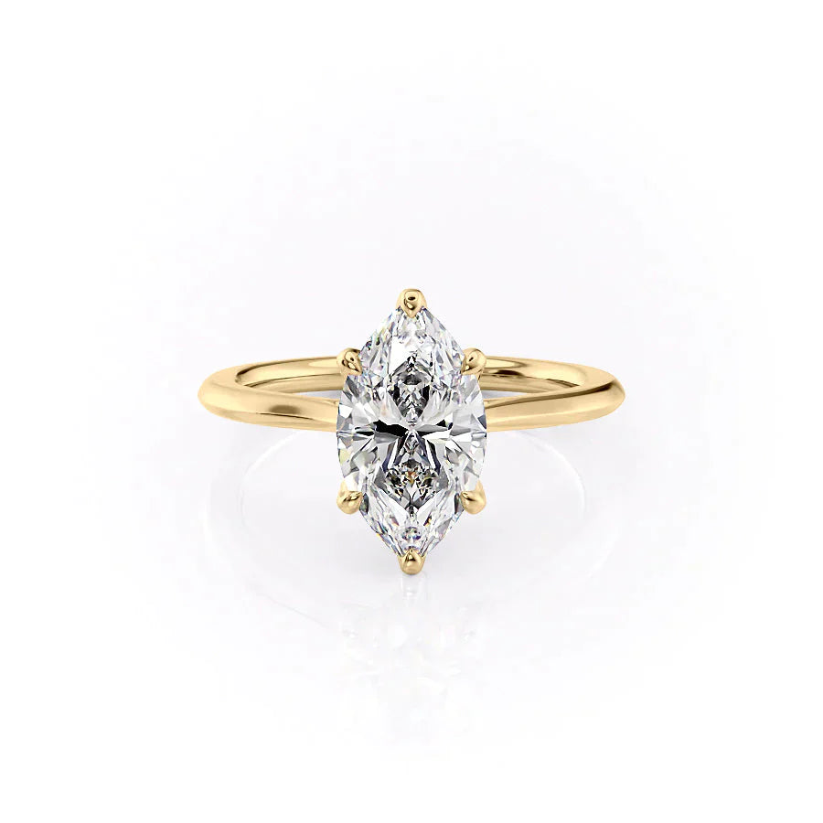 The Madison Set With A 1 Carat Marquise Lab Diamond