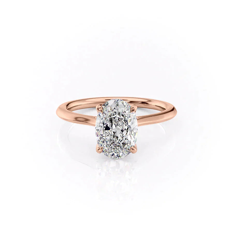 The Madison Set With A 2.5 Carat Oval Moissanite