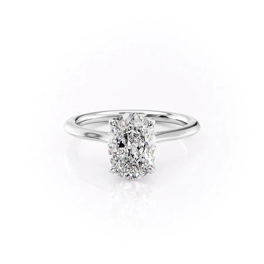 The Madison Set With A 2.5 Carat Oval Moissanite