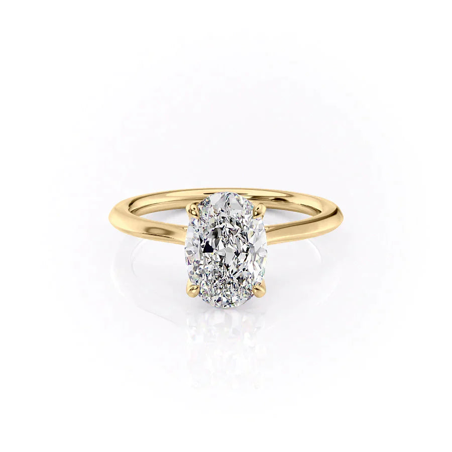 The Madison Set With A 3.5 Carat Oval Moissanite