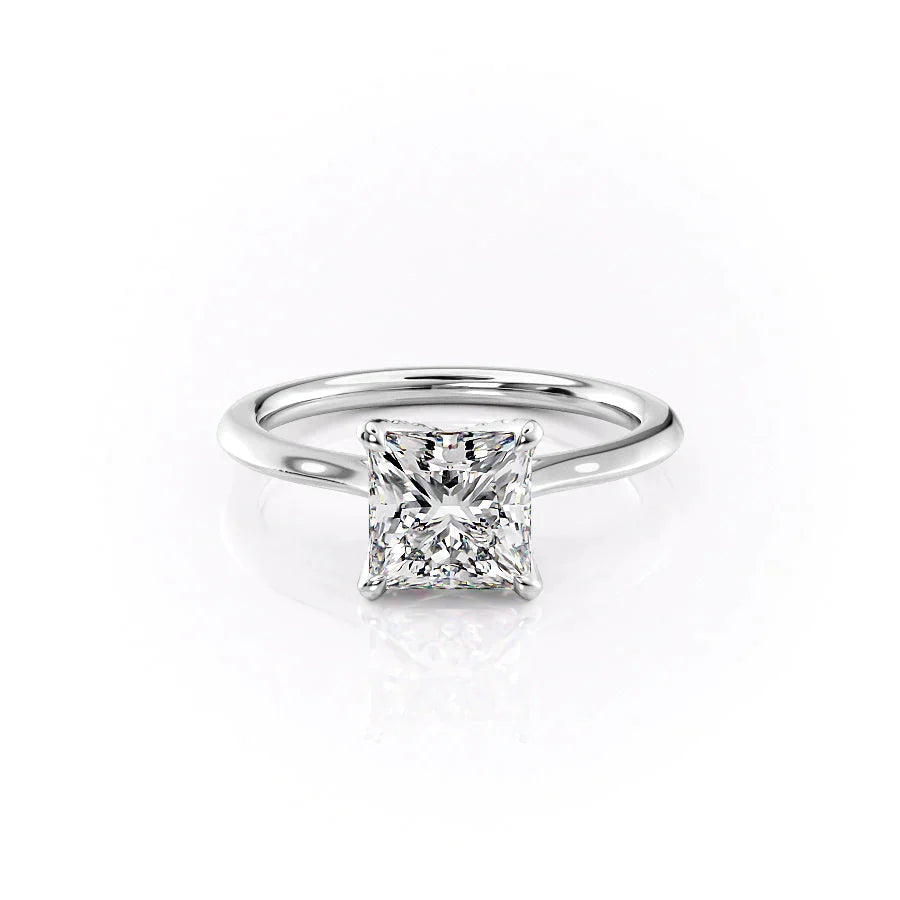 The Madison Set With A 4.5 Carat Princess Moissanite